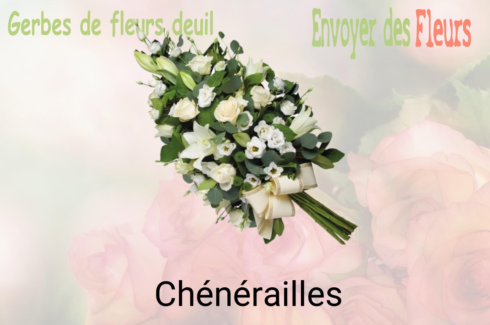 Gerbe de fleurs de deuil livrée à Chénérailles